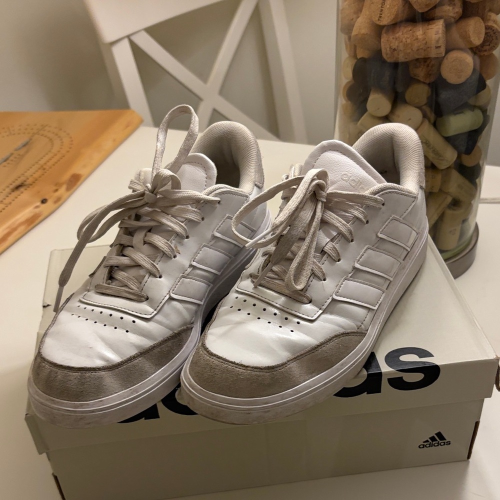 Adidas Court Block J White Sneakers